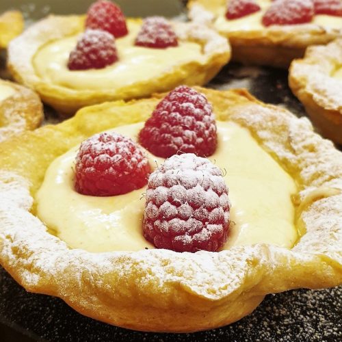 Raspberry Custard Tart